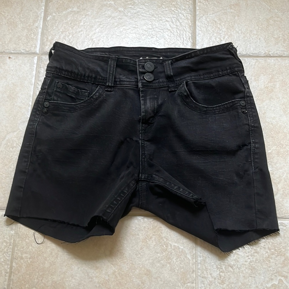 Black cut off shorts